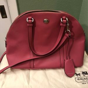 Coach Peyton Cora Domed Satchel Bag Crossbody